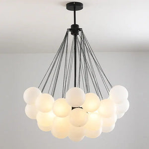 Frosted Glass Ball Chandelier Lamp - Hanging Light