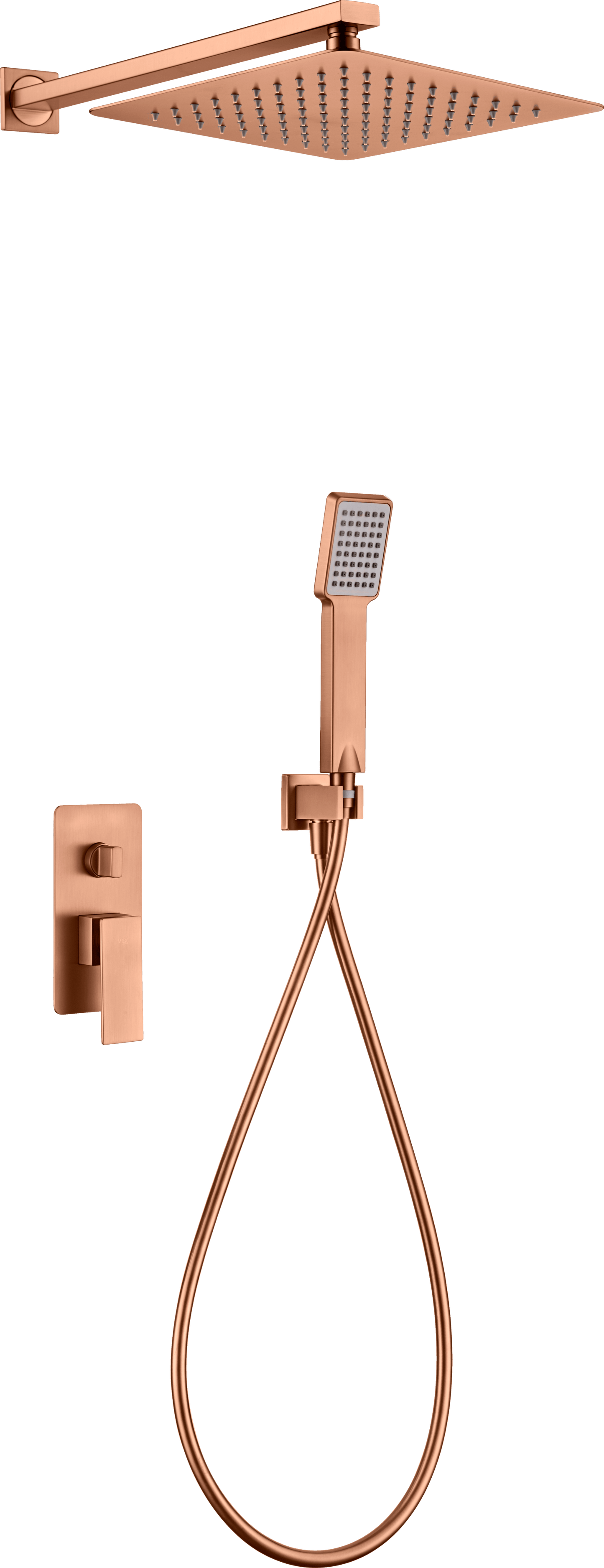 Conjunto de ducha monomando empotrado Pisa cepillado | IMEX