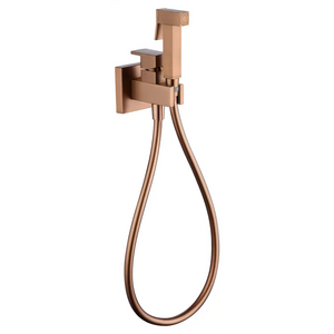 Brushed Rose Gold Built-in Bidet Faucet Single Lever, main product view
