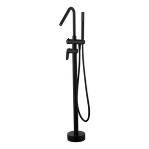 Matte Black Freestanding Bathtub Faucet Modern Design, main product view
