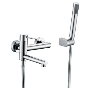 Chrome Shower Faucet Set Modern Bathroom Design, main product view