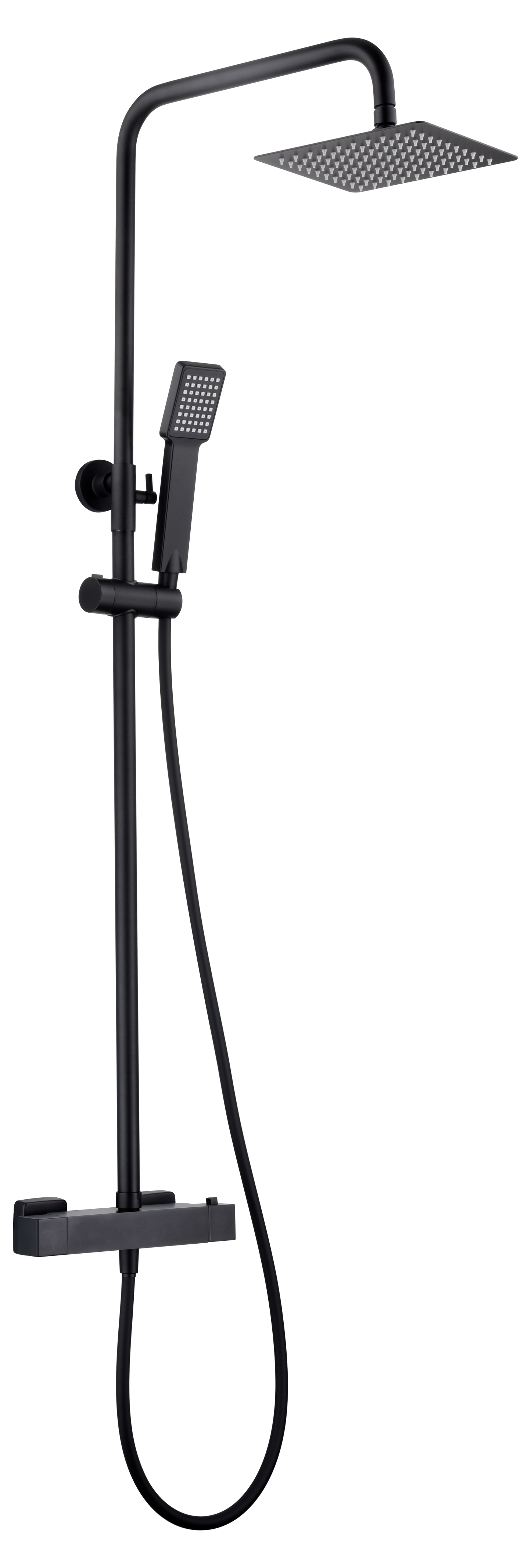 Conjunto de ducha termostático Art Matte Black | IMEX