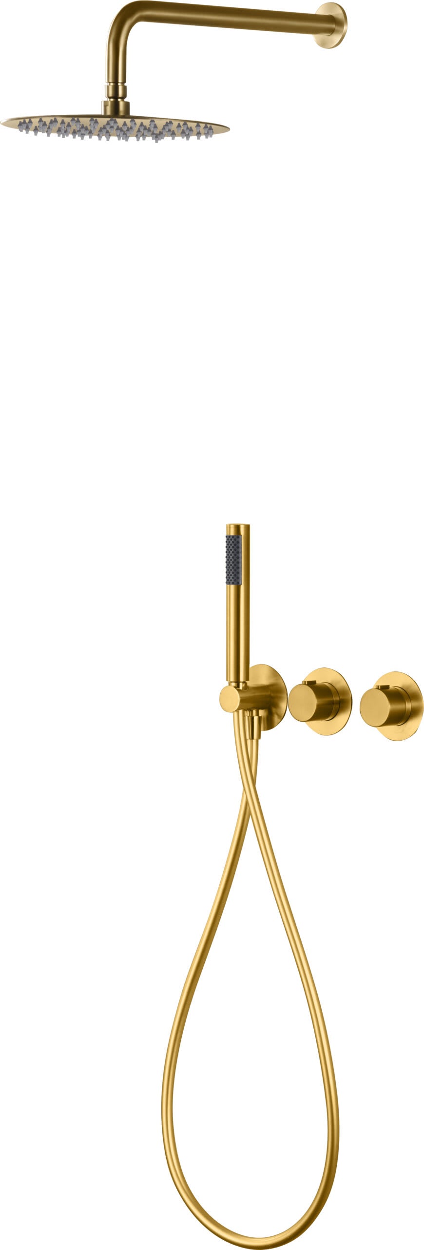 Conjunto Ducha Termostático Empotrado Assen Oro Cepillado - Shower Set