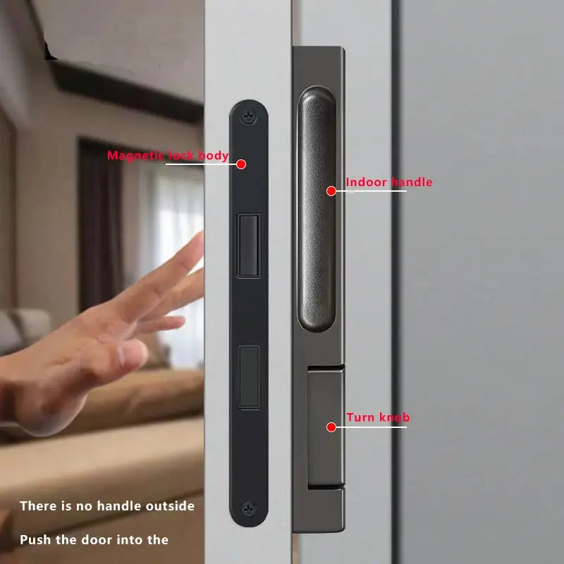 Invisible Sizzle Single Side Door Lock Modern Minimalist - view 2