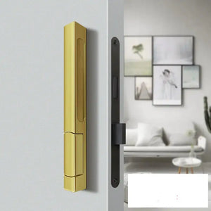 Invisible Sizzle Handle Single Side Door Lock - Gold / 55mm