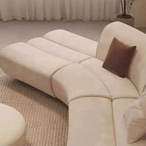Italian Minimalist Pine Fabric Sofa - Green - Sofa
