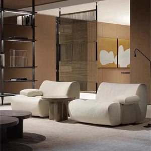 Italian Minimalist Pine Fabric Sofa - Green - Sofa