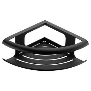 Matte Black Corner Soap Basket Brass 15kg Load, main product view