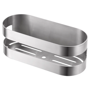 Brushed Nickel Wall Soap Dish with Tempered Glass, main product view