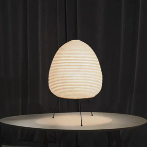 Japanese Oval Paper Table Lamp with 3-Color Light - view 4