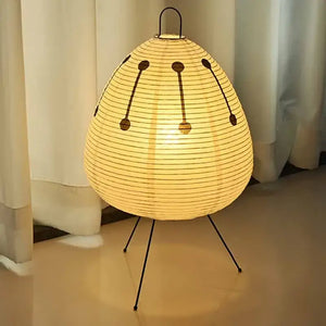 Japanese Oval Paper Table Lamp with 3-Color Light - view 8