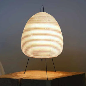 Japanese Oval Paper Table Lamp with 3-Color Light - view 7