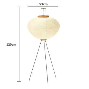 Japanese Paper Floor Lamp with Button Switch - Warm Neutral Cool Light - view 20
