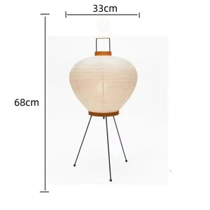 Japanese Paper Floor Lamp with Button Switch - Warm Neutral Cool Light - view 18