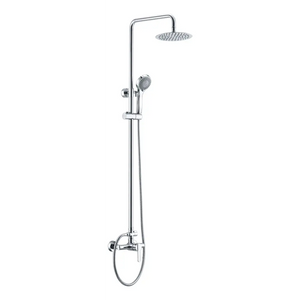 Matte black single-lever modern shower bath kit with sleek design