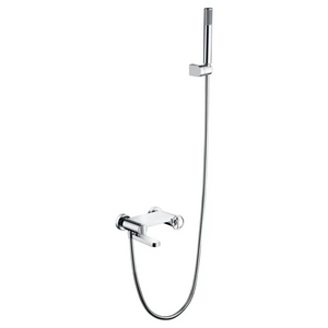 Chrome Single-Lever Shower Kit Modern Bathroom Faucet, main product view