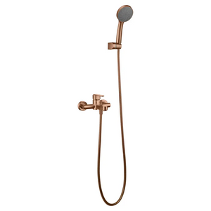 Roma Single-Lever Shower Bath Kit Brushed Rose Gold, main product view