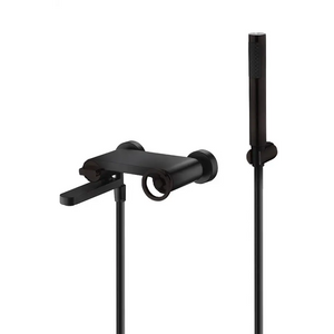 Matte Black Single Handle Shower Kit Modern Bathroom, main product view