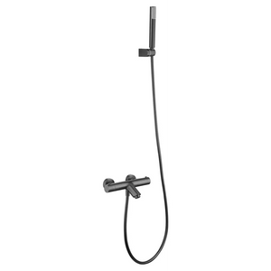 Genoa Black Gun Metal Thermostatic Shower Bath Kit, main product view