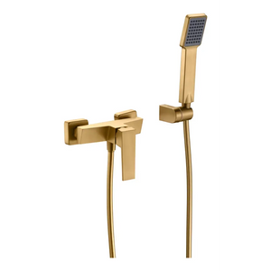 Brushed Gold Single Handle Shower Kit Modern Design, main product view
