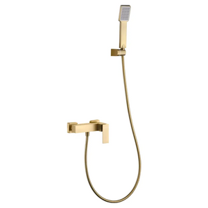 Brushed Gold Single Handle Shower Kit Pisa Series, main product view