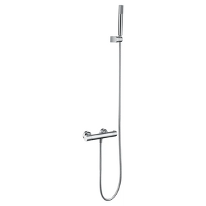 Chrome Thermostatic Shower Kit Modern Minimalist Design, main product view