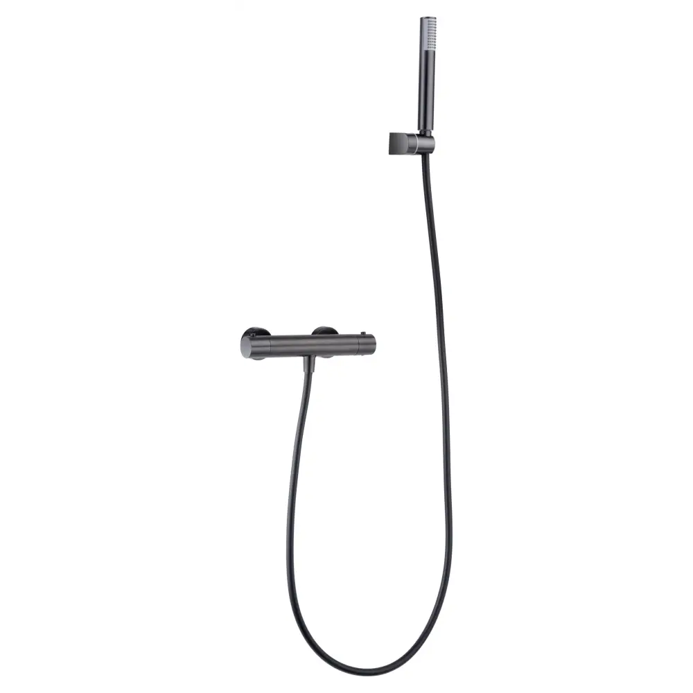 Kit Shower Thermostatic Monza Black Gun Metal | IMEX - Shower Set