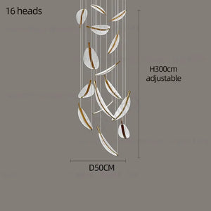 Modern Spiral LED Chandelier Pendant Light Remote Dimming - view 22