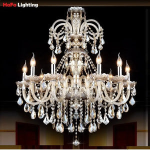 8-Arm Crystal Chandelier 74cm Polished Chrome Luxury Lighting - view 5