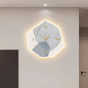 Luminous Abstract Geometric Wall Clock Modern Design - view 2