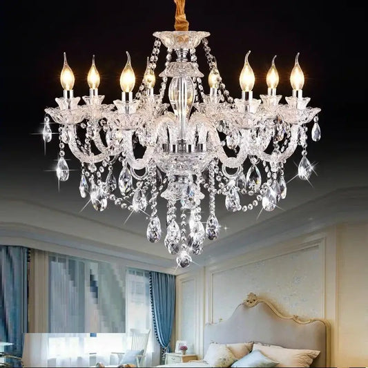 Luxury K9 Crystal Art Deco Chandeliers Lamp - 8 arms chandelier / Transparent Silver / With LED110V - Chandelier