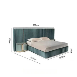 Double Backrest Upholstered Bed Frame 180x200cm - view 6