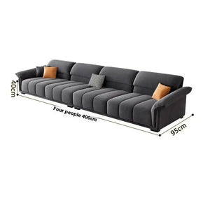 Minimalist Modular Velvet Sectional Compressed Sofa - 400 x 95 x 40 cm - Compressed Sofa