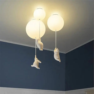 Modern Bear Ceiling Lights LED Cartoon Lamp - Lamps