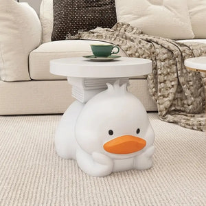 Modern Cartoon Duck Ornament Tray Side Table - Multifunctional coffee table