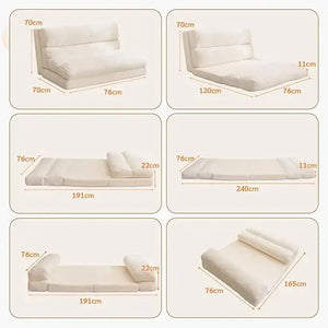 Modern Convertible Bean Bag Folding Fur Sofa Bed - Compressed Sofa