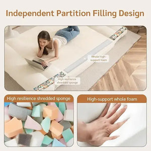 Modern Convertible Bean Bag Folding Fur Sofa Bed - Compressed Sofa