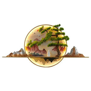 Modern Landscape Mural LED Wall Lamp with 3 Color Modes