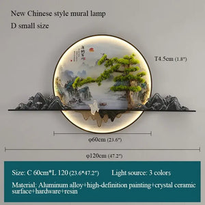 Modern Landscape Mural LED Wall Lamp with 3 Color Modes - view 10