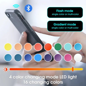 Modern LED Bluetooth Control Glass Shelf Coffee Table - Multifunctional coffee table