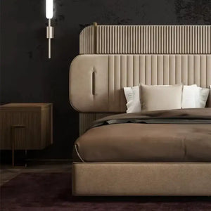 Modern Italian Luxury Oversized Backrest Bed - Bedroom
