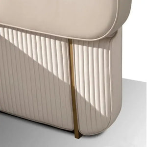 Italian Leather Platform Bed with Oversized Backrest - view 5