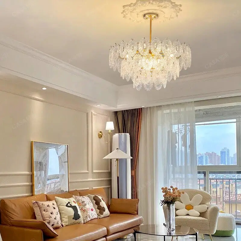 Modern K9 Crystal Round Shape Chandelier Lamp - Chandelier