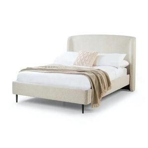 Modern King Wooden Sturdy Slat Bed Frame - 194 W X 214 D X 117 H cm - Bedroom