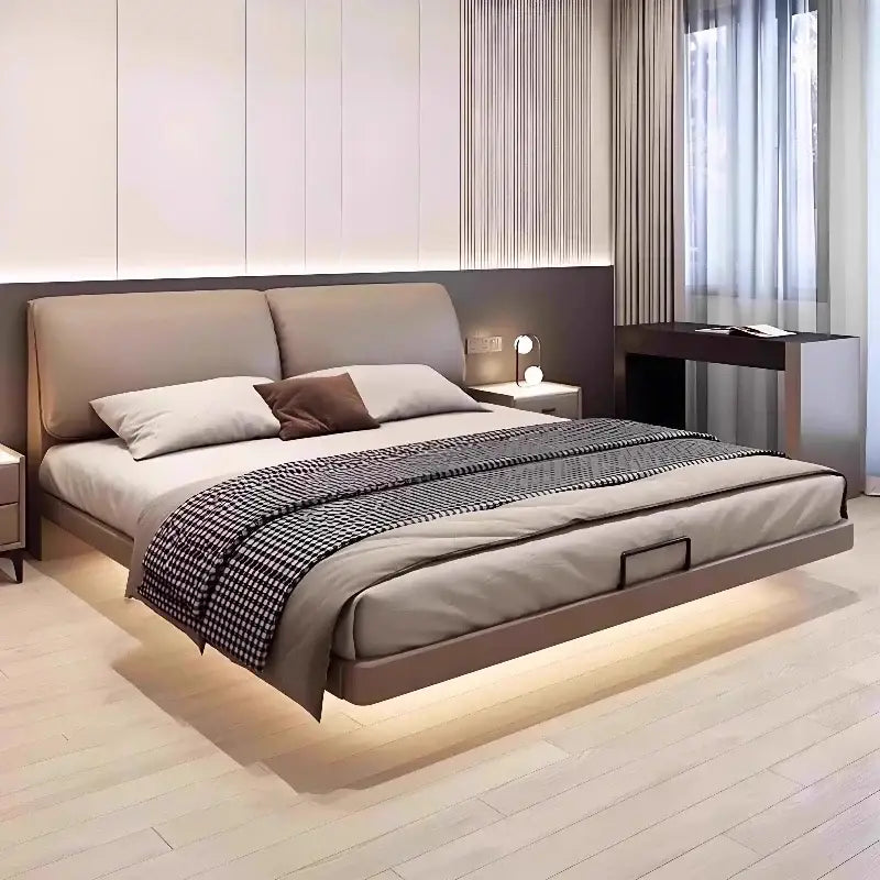 Modern Levitation Double Side Table Bed Frame - Bedroom