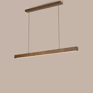 Modern Wood Strip LED Pendant Lamp with Remote Control - view 8