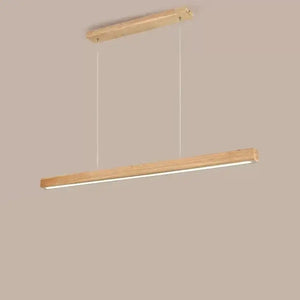 Modern Wood Strip LED Pendant Lamp with Remote Control - view 11
