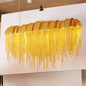 Modern Tassel Pendant Light 30cm Width Dimmable LED - view 5