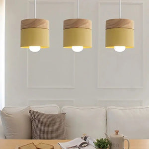 Modern Macaron Iron Wood Pendant Lamp - Pendant Lamp