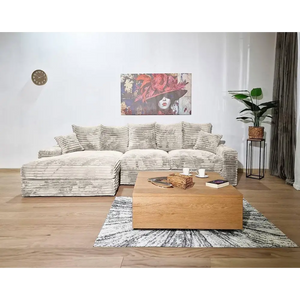 Corduroy Cloud Sofa 3-Seater Compressed Modern Minimalist - view 8